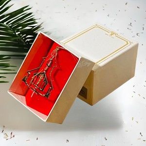 Vintage Tammy Trims 24KT Gold Finish Church Tree Hanging Ornament in Box